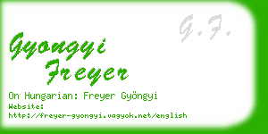 gyongyi freyer business card